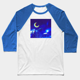 Night Ski Baseball T-Shirt